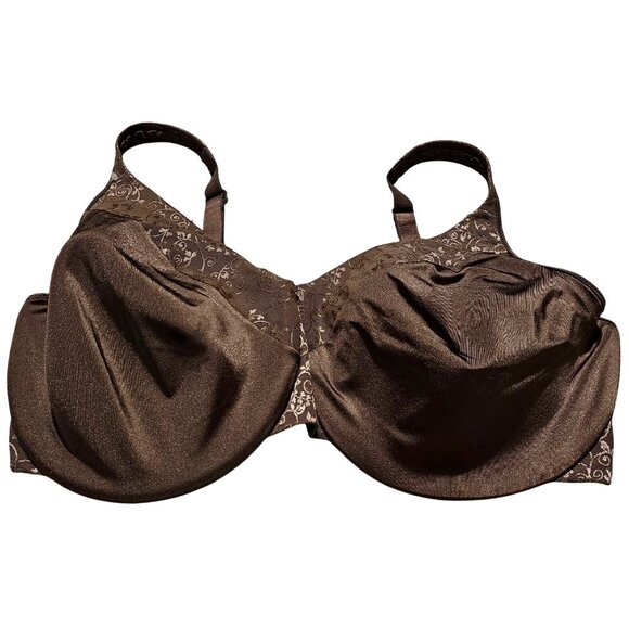 Bali Women's 42DDD Brown Underwire Bra With Lace Detail - Picture 1 of 8